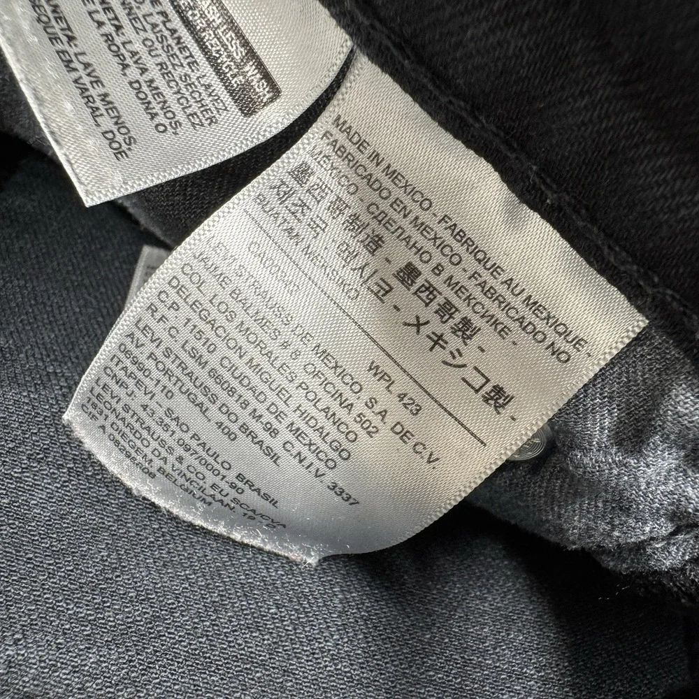 Levi's 511 Jeans Black Denim Slim Fit Straight Leg Stretch 5-Pocket Men's 32x30